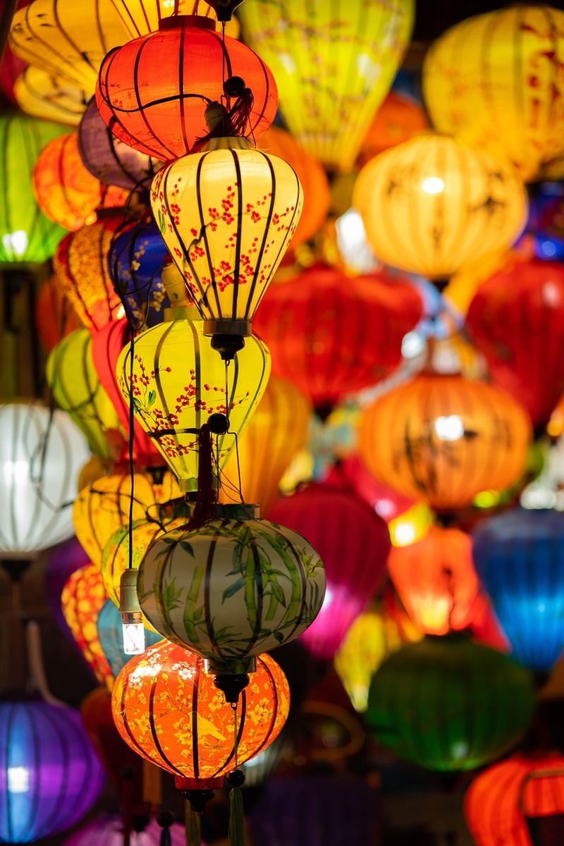 Glowing Lanterns in a Garden